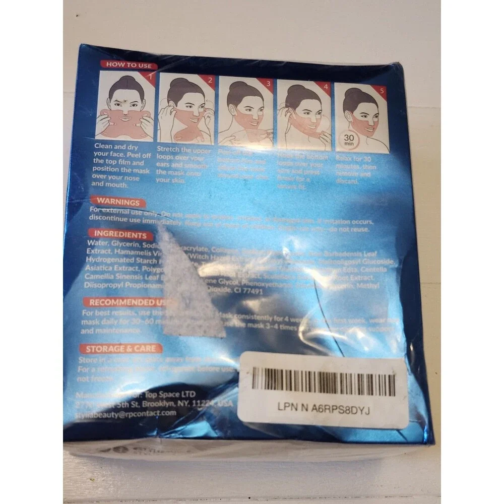 Stylia V Line Hydrogel Collagen Chin Mask Hyaluronic Acid & Aloe Vera - 10 Masks